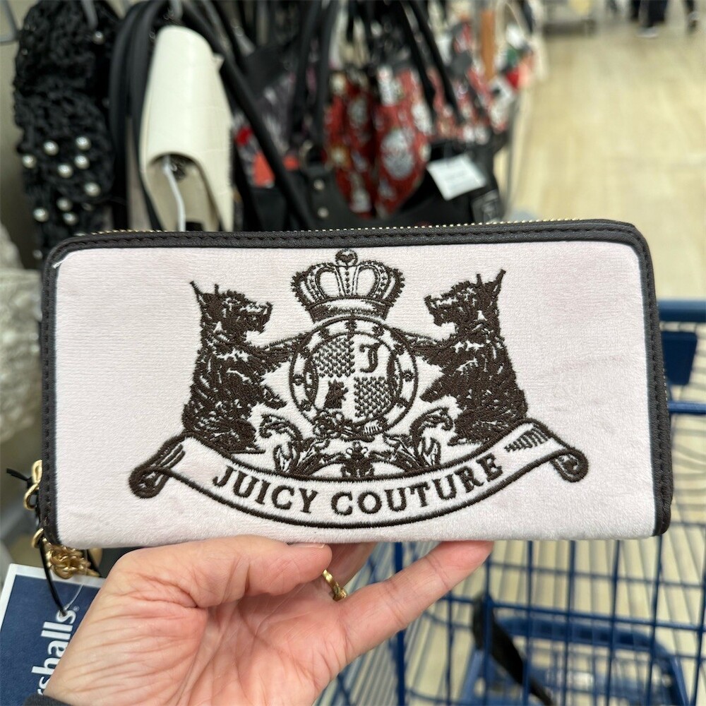 Juicy Couture Pink and brown Scottie Dog Zip-Around Wwallet